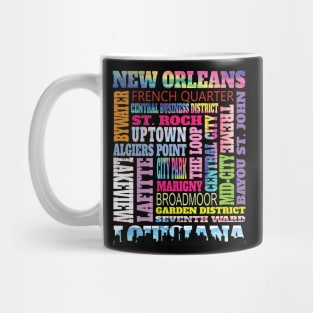 Fun New Orleans Louisiana Neighborhoods NOLO Mardi Gras Mug